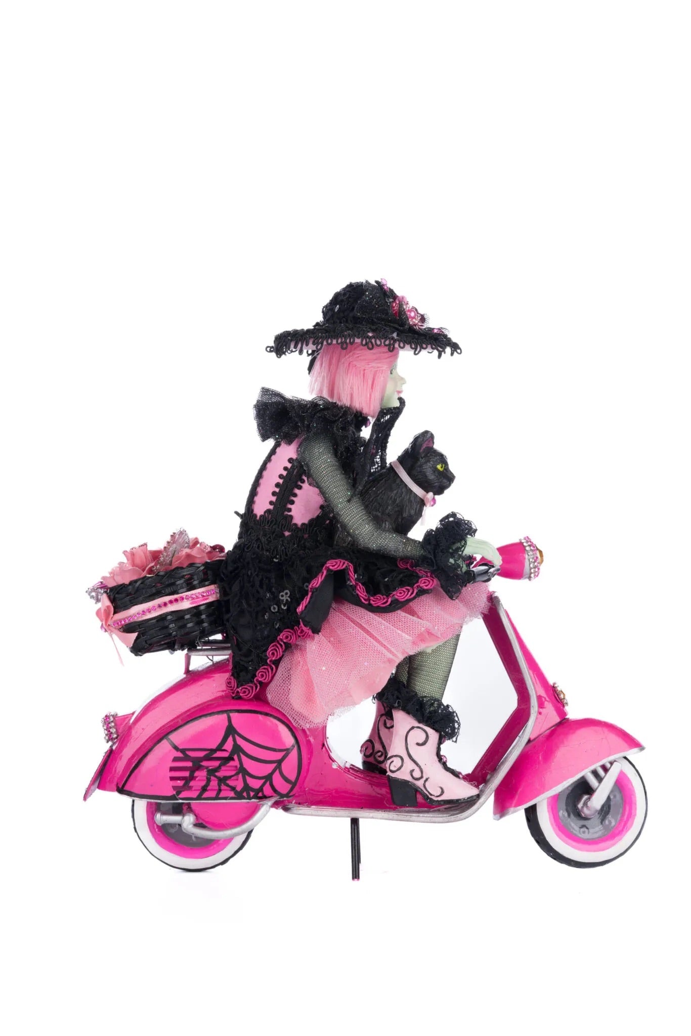 Katherine's Collection Rosalie on Vespa Tabletop   Katherine's Collection Halloween Pink Decor