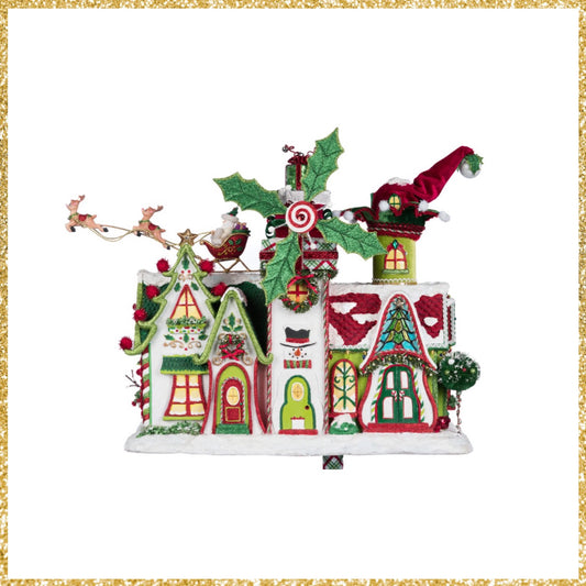Katherine's Collection Village Of Holly Woods Whimsical Village Mailbox   Katherine's Collection Christmas Mailbox