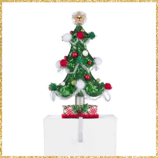 Katherine's Collection Village Of Holly Woods Whimsical Christmas Tree Stocking Holder   Katherine's Collection Stocking Holder