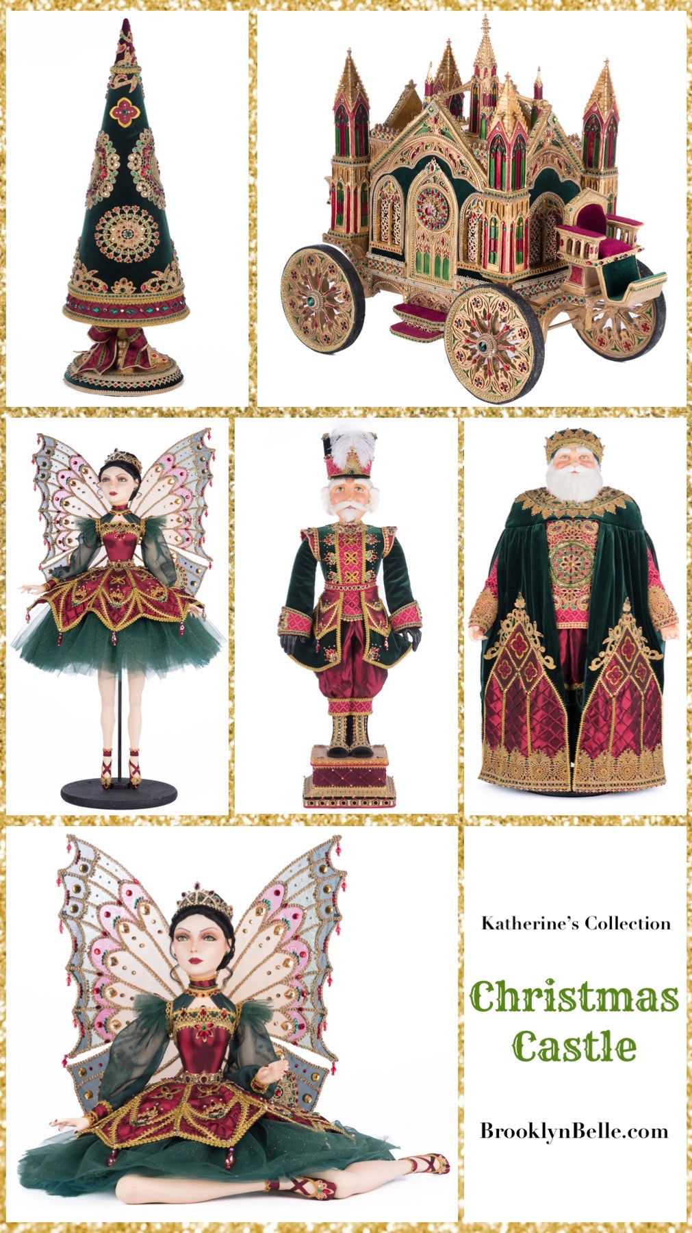 Katherine's Collection Christmas Castle Belle Noelle Tree Top Angel   Katherine's Collection Christmas Tree Topper Decoration