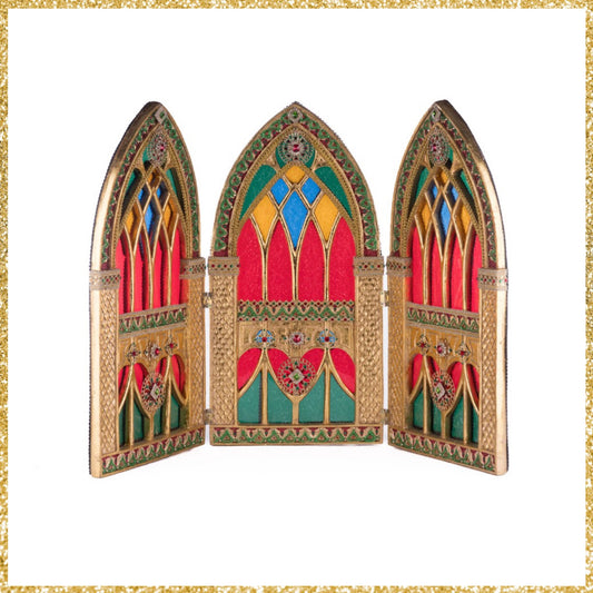 Katherine's Collection Christmas Castle Triptych   Katherine's Collection Christmas Altarpiece Panels