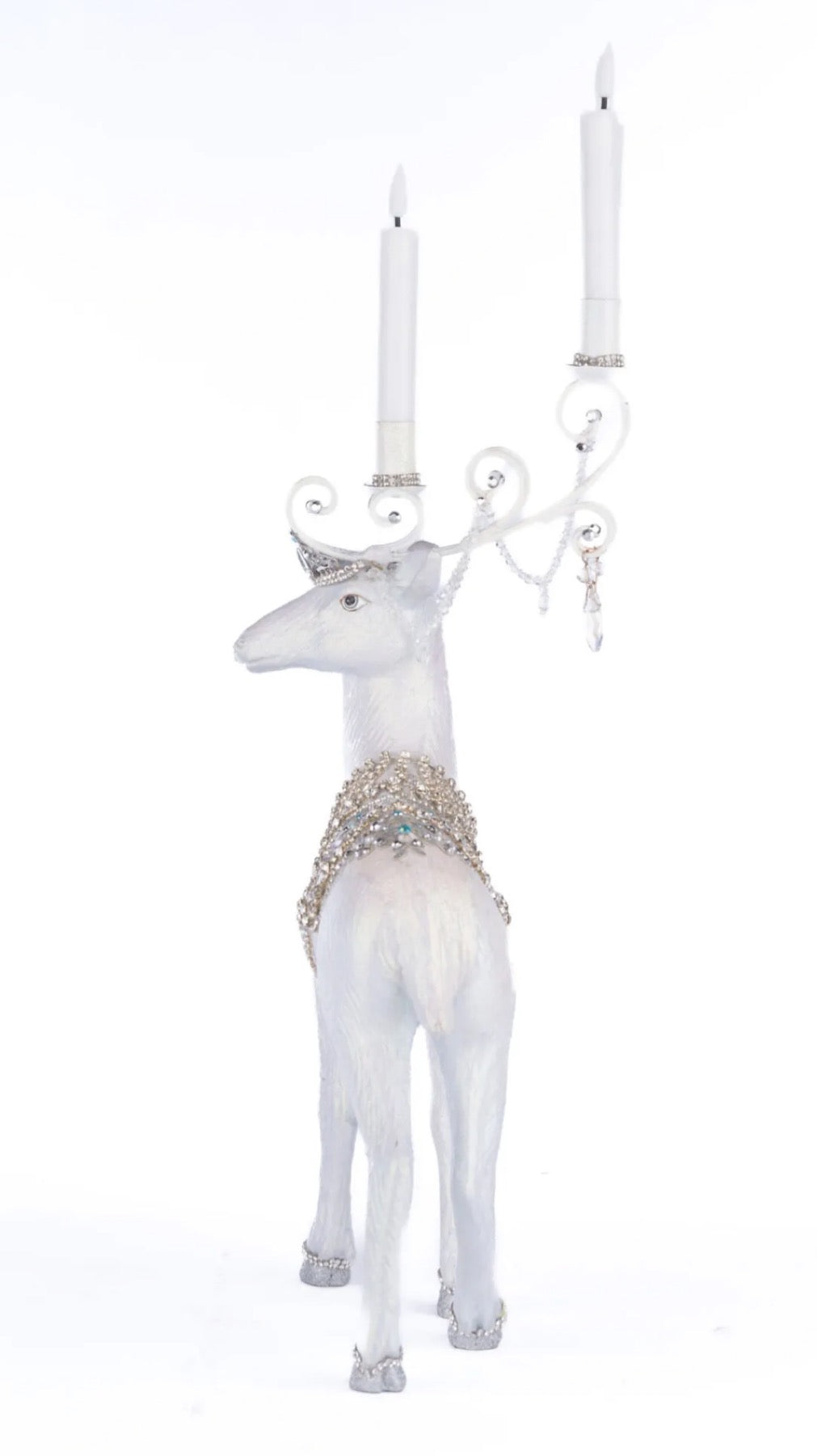 Katherine's Collection Crystal Kingdom Christmas Deer Candle Holder Assorted Set Of 2   Katherine's Collection Christmas Winter Reindeer Candle Holders