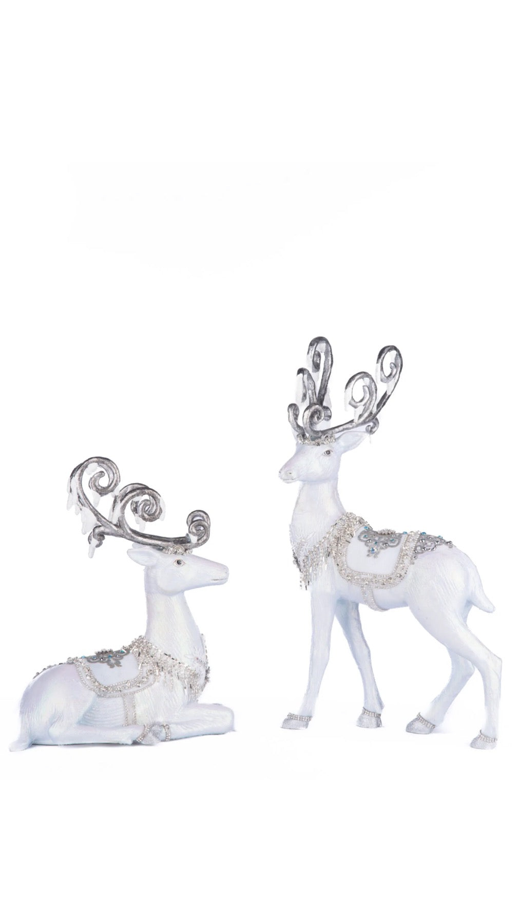 Katherine's Collection Crystal Kingdom Christmas Deer Assorted Set Of 2   Katherine's Collection Christmas Winter Reindeer Set