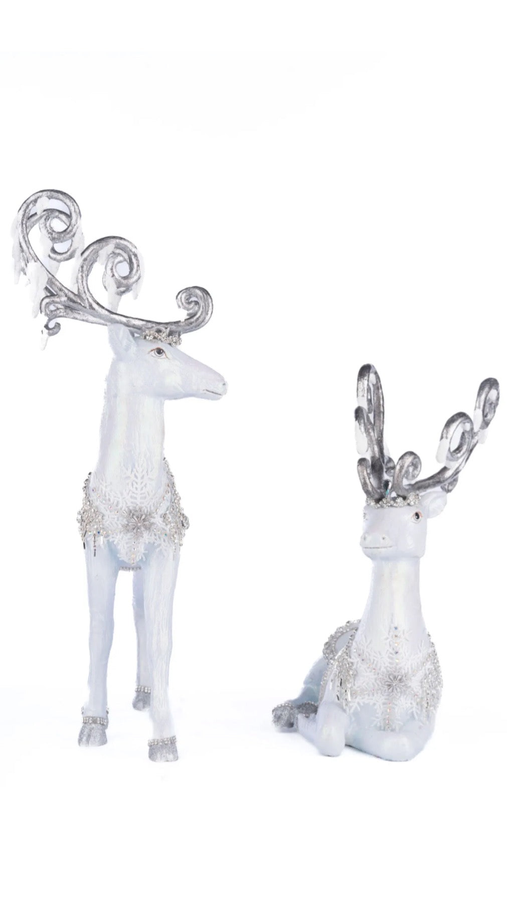 Katherine's Collection Crystal Kingdom Christmas Deer Assorted Set Of 2   Katherine's Collection Christmas Winter Reindeer Set