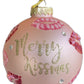 Merry Kissmas Pink Lips Christmas Ornament