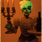 Katherine's Collection Lady Adelaid Apparition With Candelabra And Tray   Katherine's Collection Halloween Candelabra Server