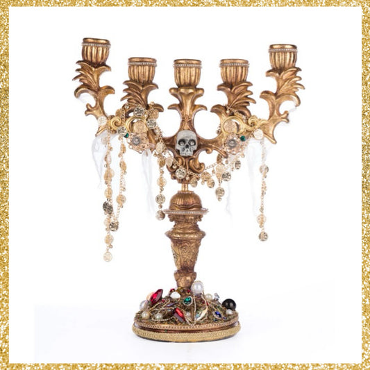 Katherine's Collection Treacherous Treasure Candelabra   Katherine's Collection Halloween Candelabra