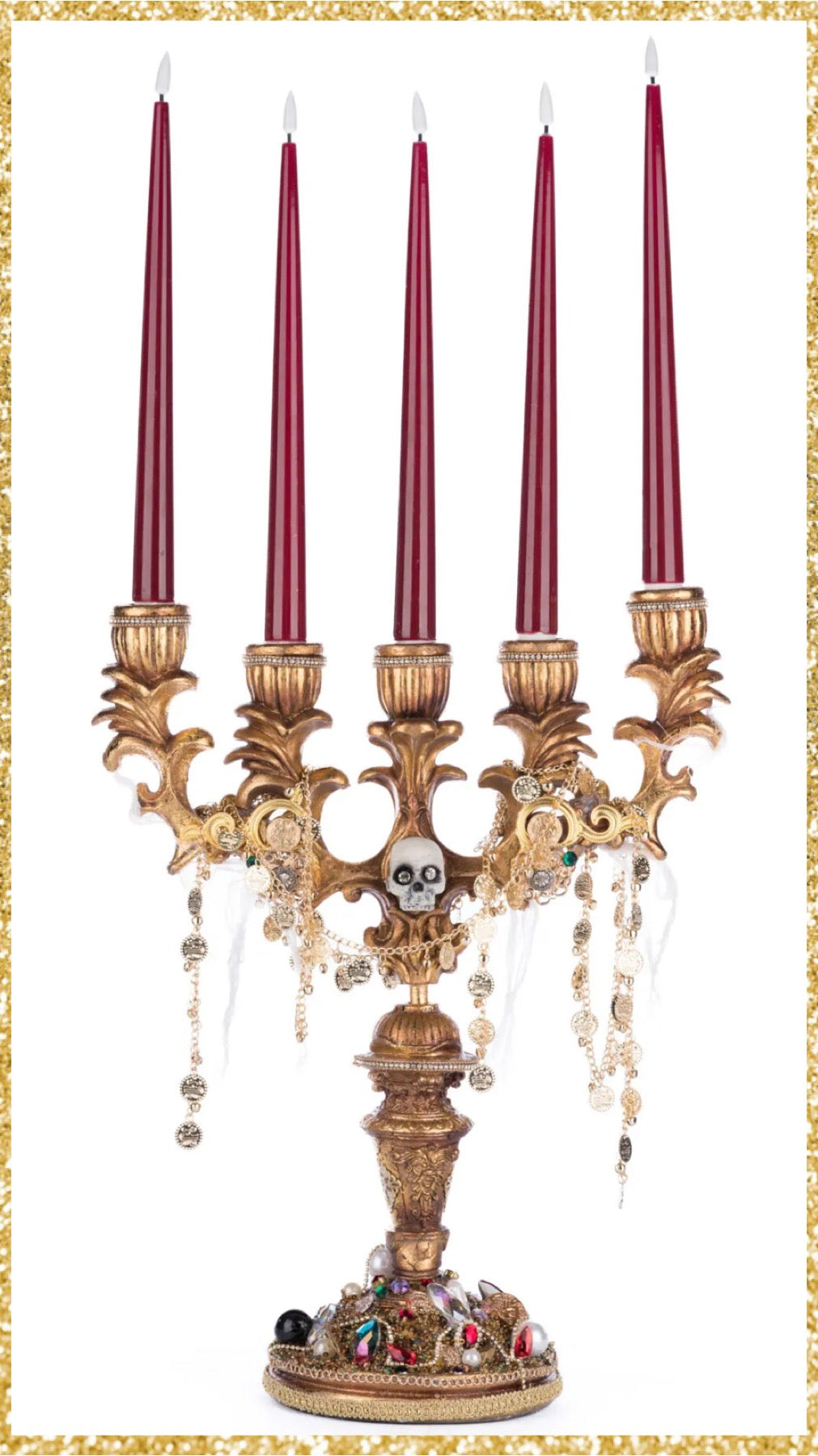 Katherine's Collection Treacherous Treasure Candelabra   Katherine's Collection Halloween Candelabra