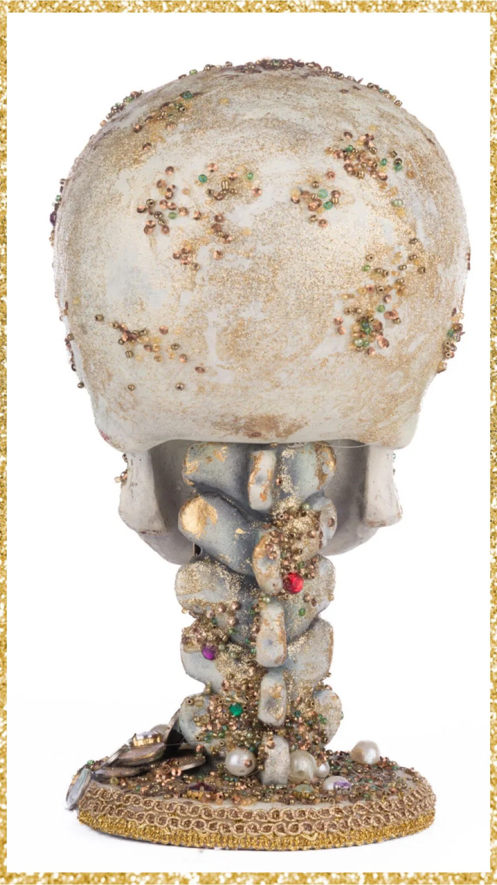 Katherine's Collection Treacherous Treasure Tall Jewel Encrusted Skull Tabletop    Katherine's Collection Halloween Jeweled Skull