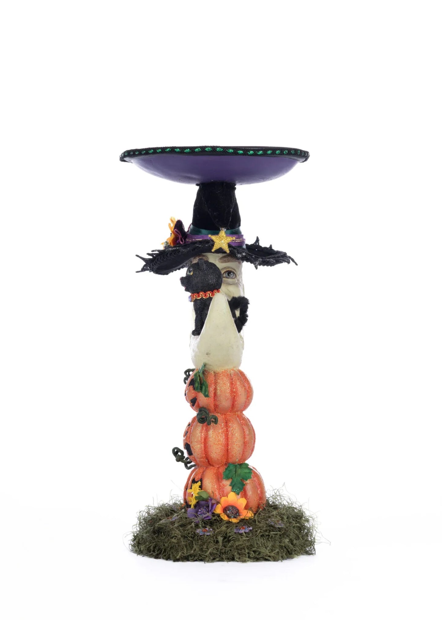 Katherine's Collection Moon Pillar Candle Holder  Katherine's Collection Halloween Candle Holder