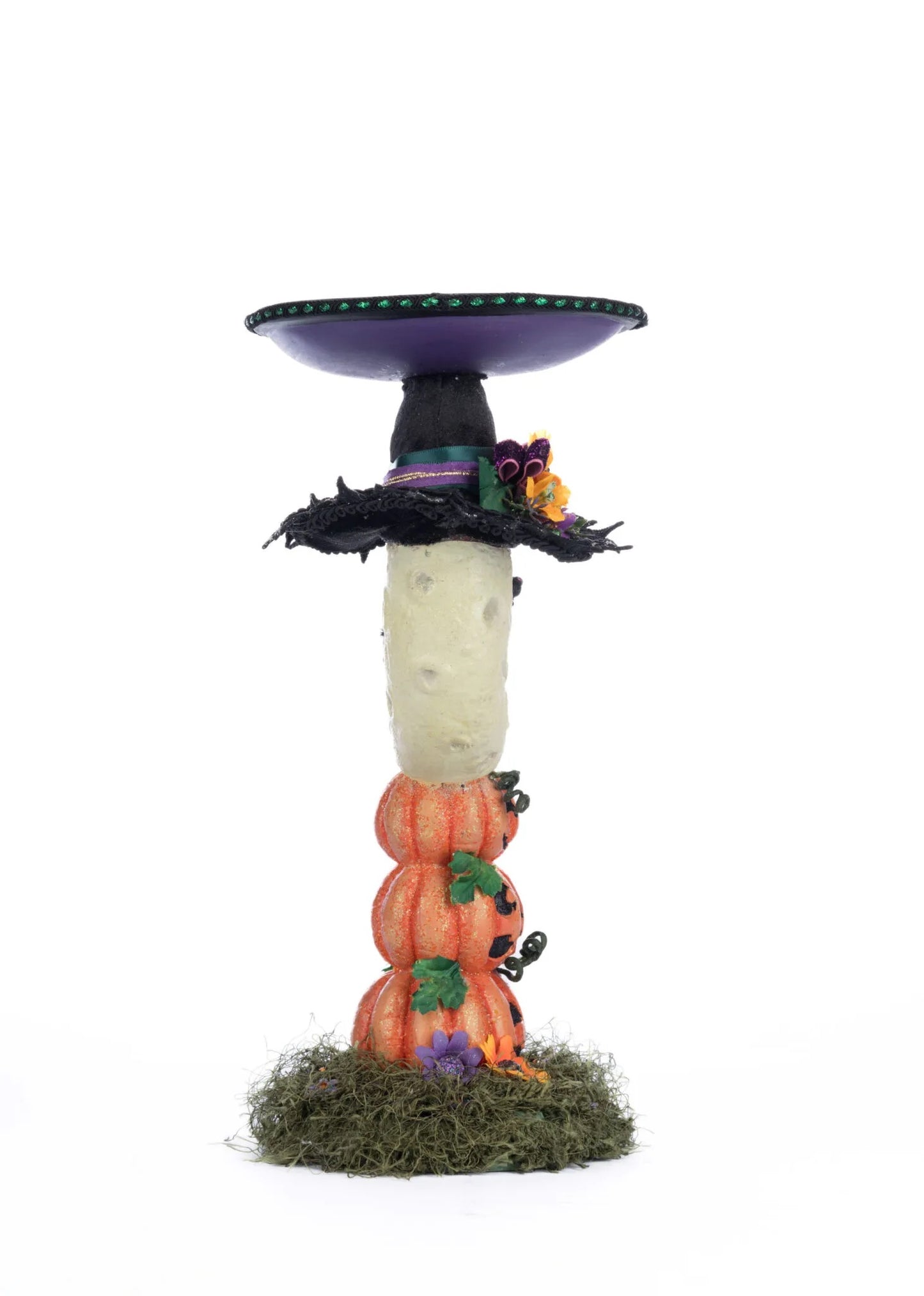 Katherine's Collection Moon Pillar Candle Holder  Katherine's Collection Halloween Candle Holder