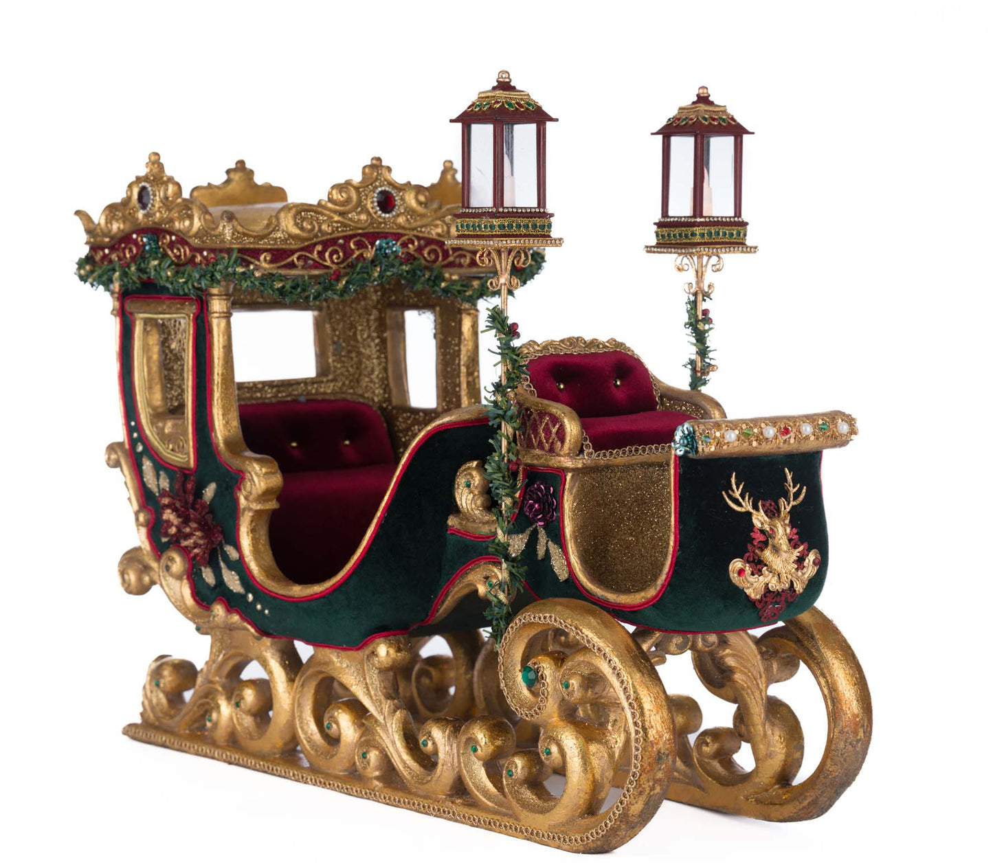 Katherine's Collection Winter Balsam and Berry Sleigh   Katherine's Collection Christmas Sleigh