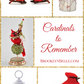 Pair of Cardinal Figurine Christmas Luminary