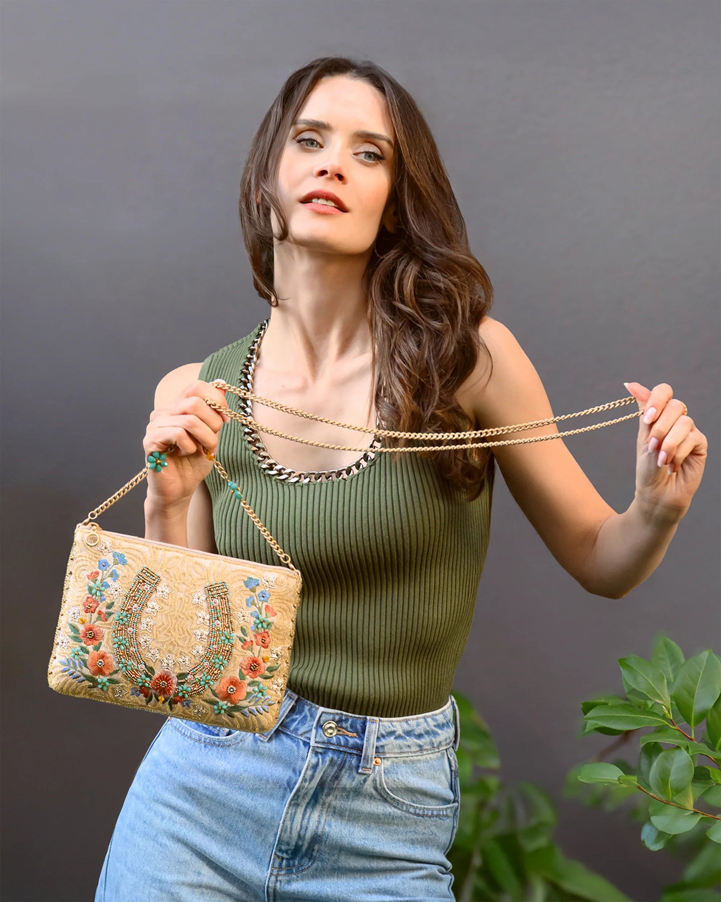 Mary Frances Iron Luck Mini Crossbody Handbag  Mary Frances Horseshoe Fashion Bag