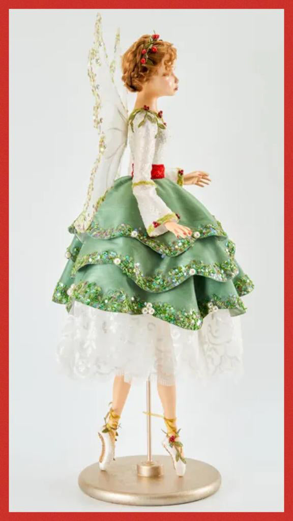 Katherine's Collection Christmas Decor Mary Noelle Standing Mistletoe Magic Fairy Doll