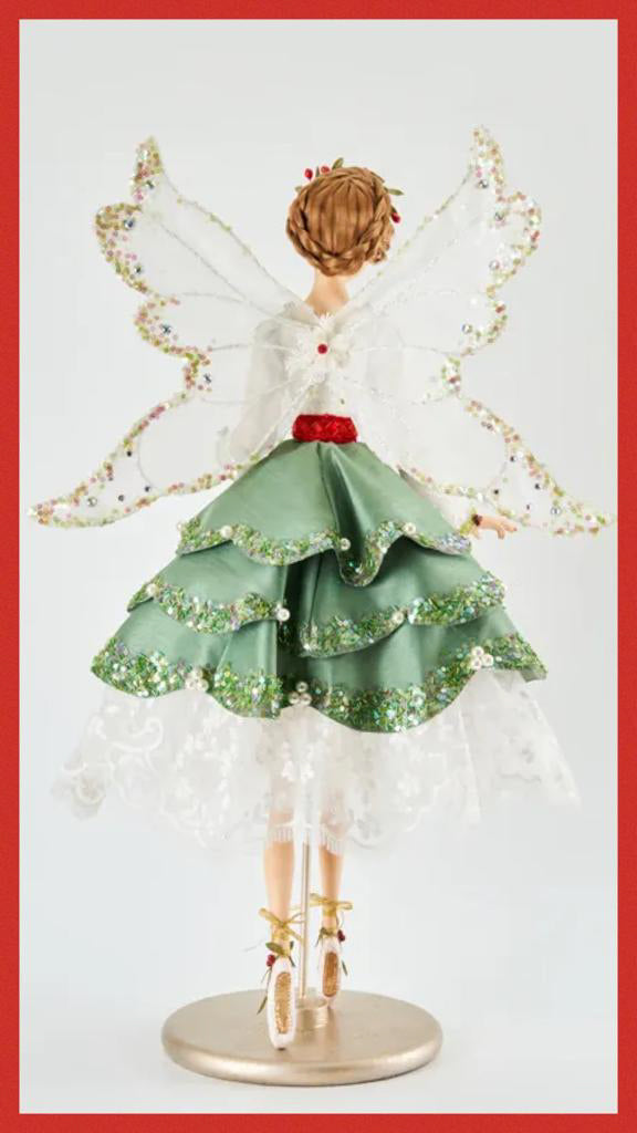 Katherine's Collection Christmas Decor Mary Noelle Standing Mistletoe Magic Fairy Doll