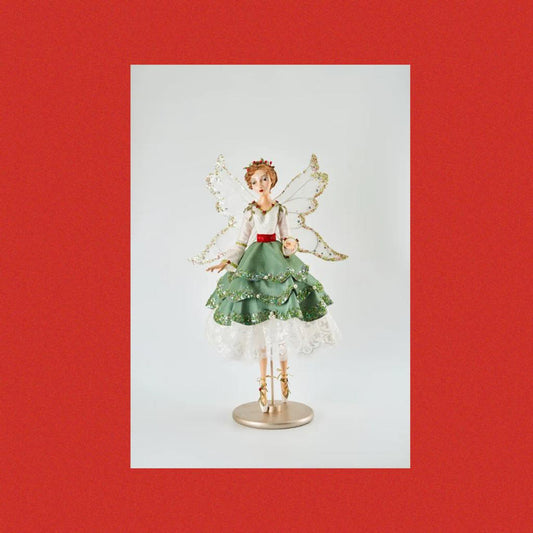 Katherine's Collection Christmas Decor Mary Noelle Standing Mistletoe Magic Fairy Doll