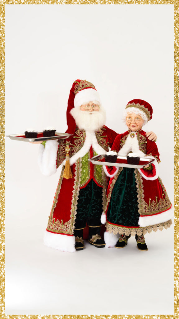 Katherine's Collection Mr and Mrs Claus Serving Piece