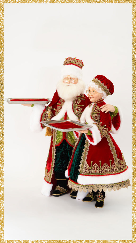 Katherine's Collection Mr and Mrs Claus Serving Piece