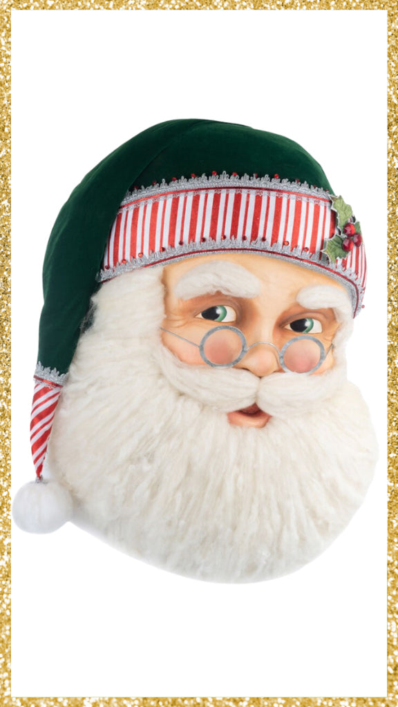 Katherine's Collection Papa Peppermint Santa Wall Mask  Katherine's Collection Christmas Decor