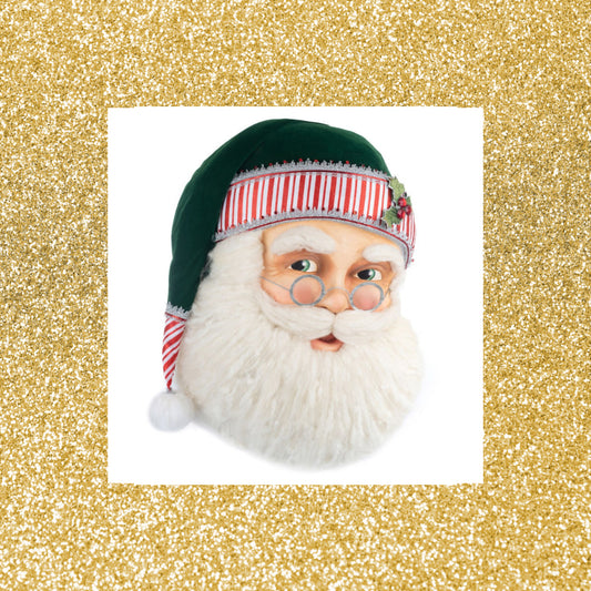 Katherine's Collection Papa Peppermint Santa Wall Mask  Katherine's Collection Christmas Decor