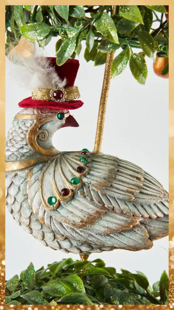 Katherine's Collection Christmas Decor Partridge in a Pear Tree Topiary