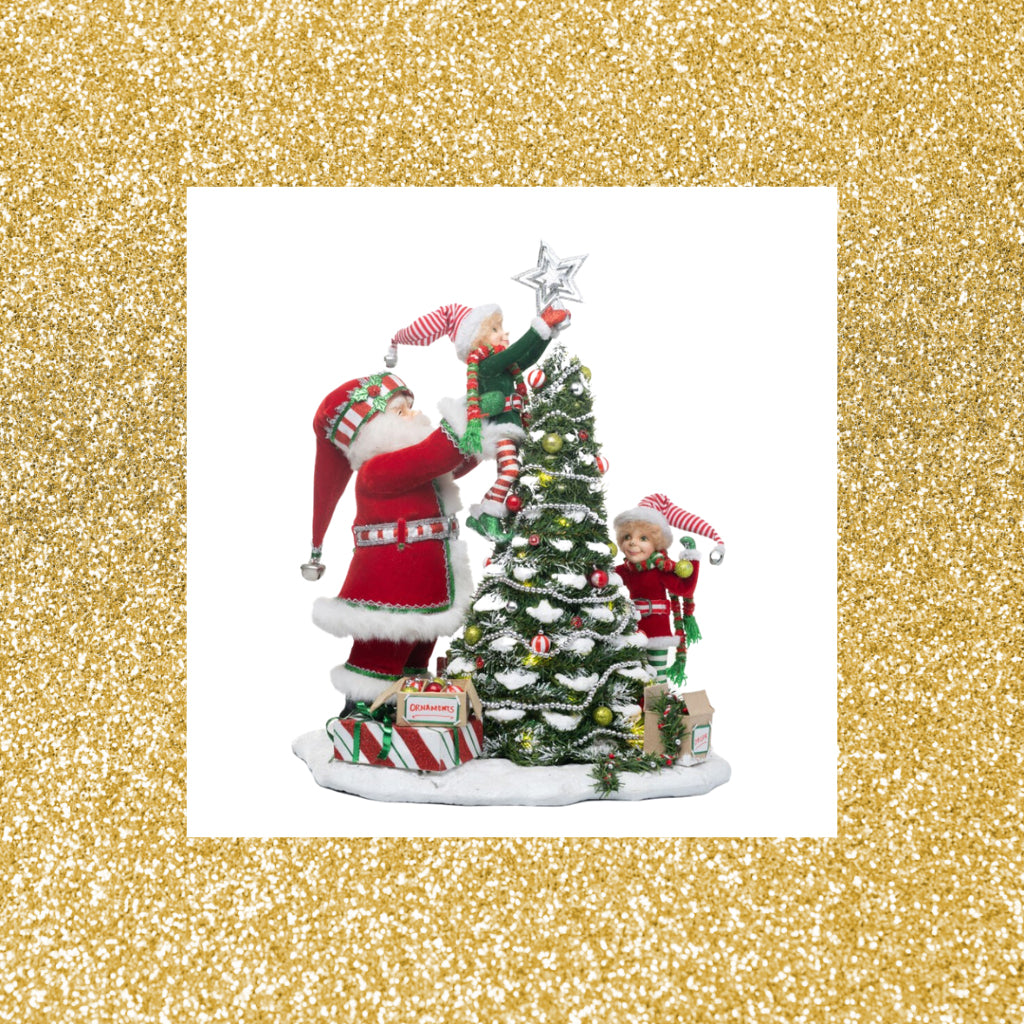 Katherine's Collection Peppermint Palace Elves Decorating Tree ...