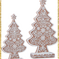 Frosted Gingerbread Trees Set of 2 Gingerbread Christmas Decorations