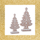 Frosted Gingerbread Trees Set of 2 Gingerbread Christmas Decorations