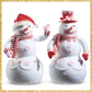 24" Peppermint Snowmen Christmas Decoration Set of 2 Christmas Snowman Decorations