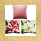 Pink Poinsettia Pillows Set of 2 Pink Christmas Pillows