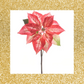Pink and Red Poinsettia Stem  24.5"  Pink and Red Christmas Floral Stem
