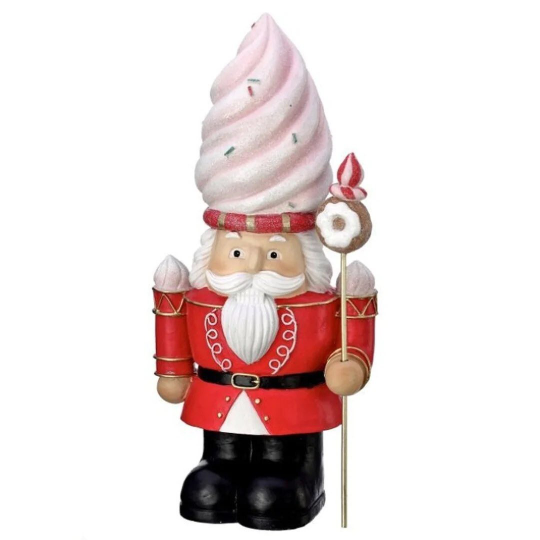 Ice Cream Nutcracker Red and White