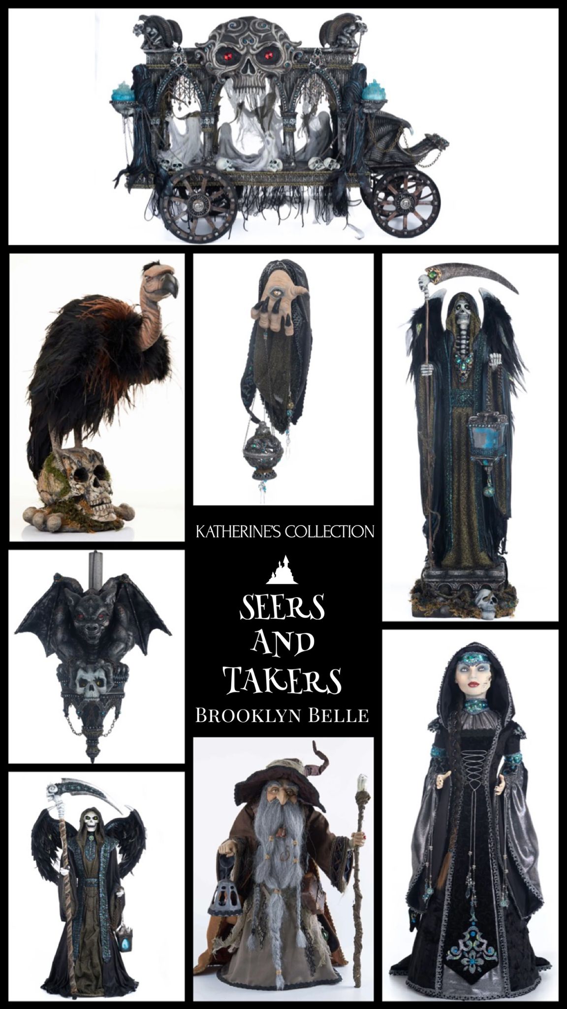 Katherine's Collection Halloween Decor Thanatos The Grim Reaper Doll 32-Inch