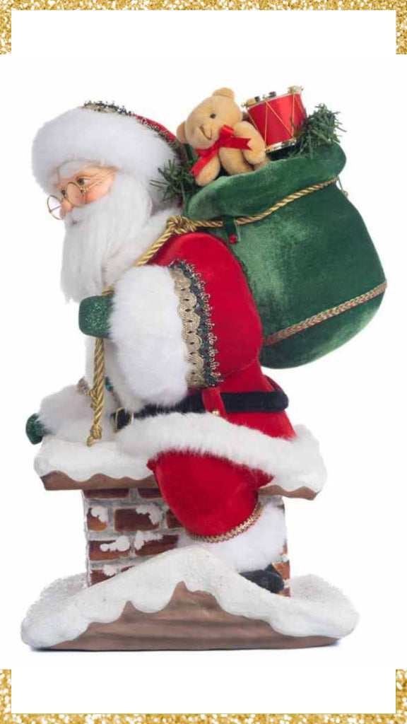 Katherine's Collection Santa Climbing Chimney Tree Topper