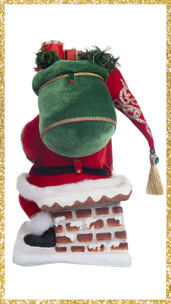 Katherine's Collection Santa Climbing Chimney Tree Topper