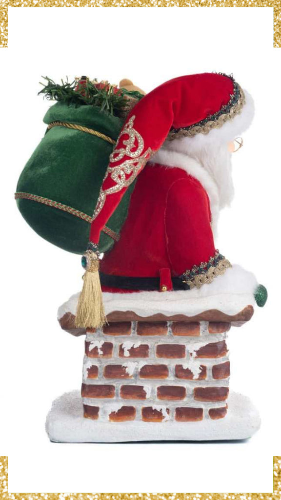 Katherine's Collection Santa Climbing Chimney Tree Topper