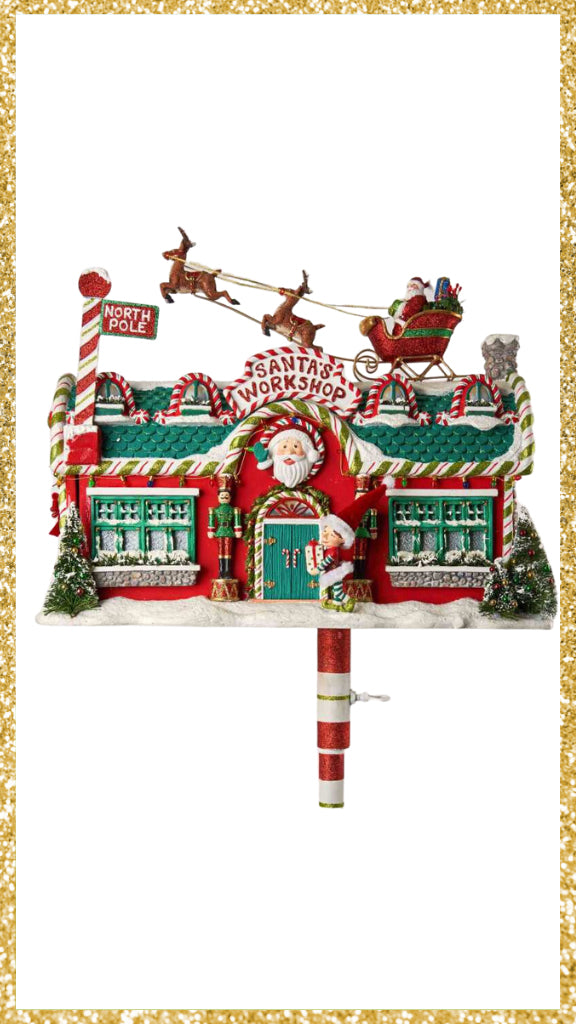 Katherine's Collection Santa's Mailbox with Pole and Stand