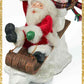 Katherine's Collection Sledding Santa and Snowman Stocking Holder