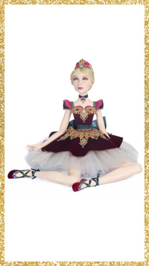 Katherine's Collection Sugar Plum Ballerina Sitting Doll