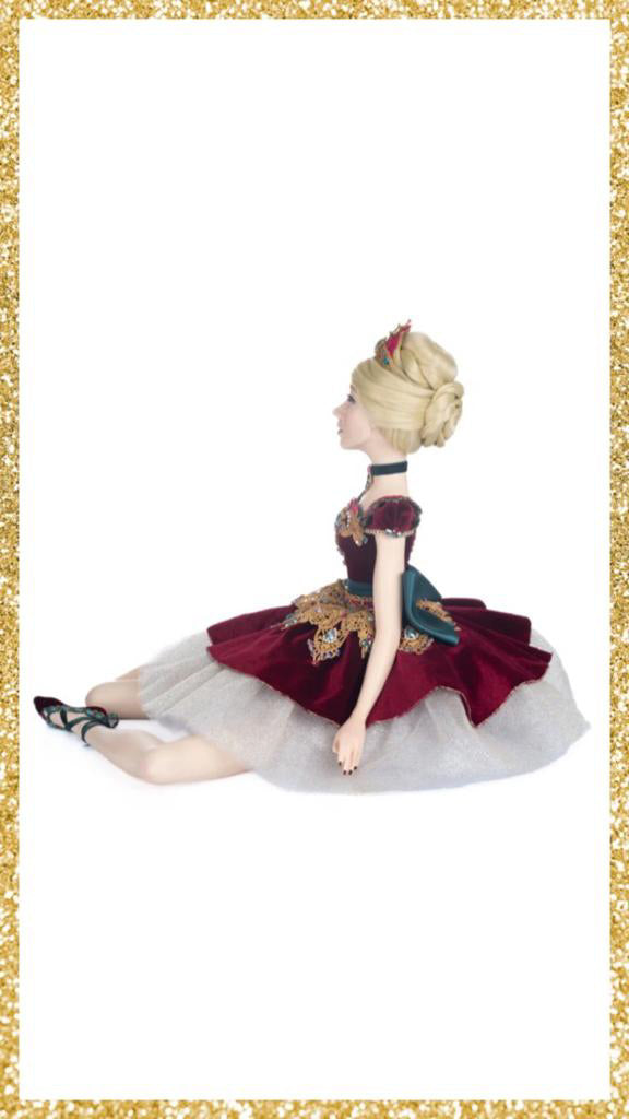 Katherine's Collection Sugar Plum Ballerina Sitting Doll