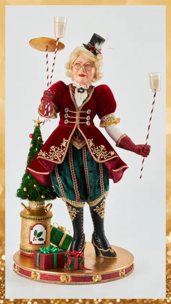 Katherine's Collection Christmas Decor Twelve Days Mrs. Claus Maid A Milking