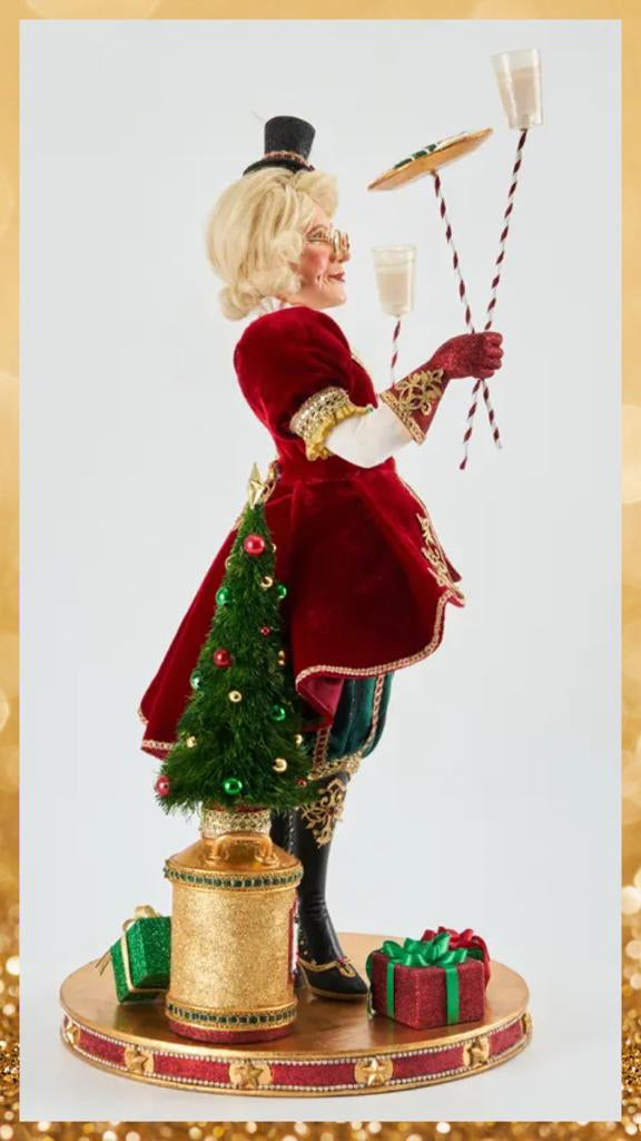 Katherine's Collection Christmas Decor Twelve Days Mrs. Claus Maid A Milking