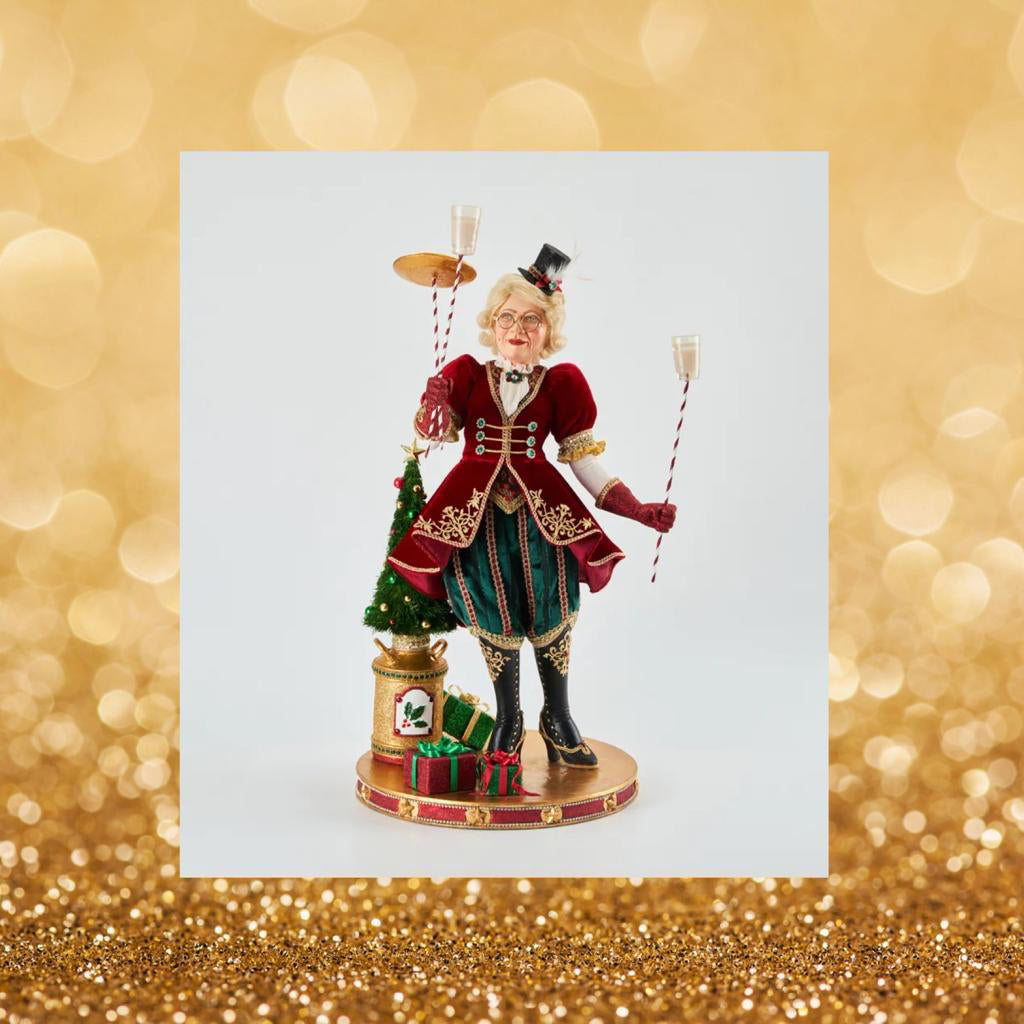 Katherine's Collection Christmas Decor Twelve Days Mrs. Claus Maid A Milking