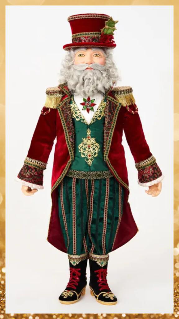 Katherine's Collection Christmas Decor Twelve Days Ringmaster Santa 24-Inch