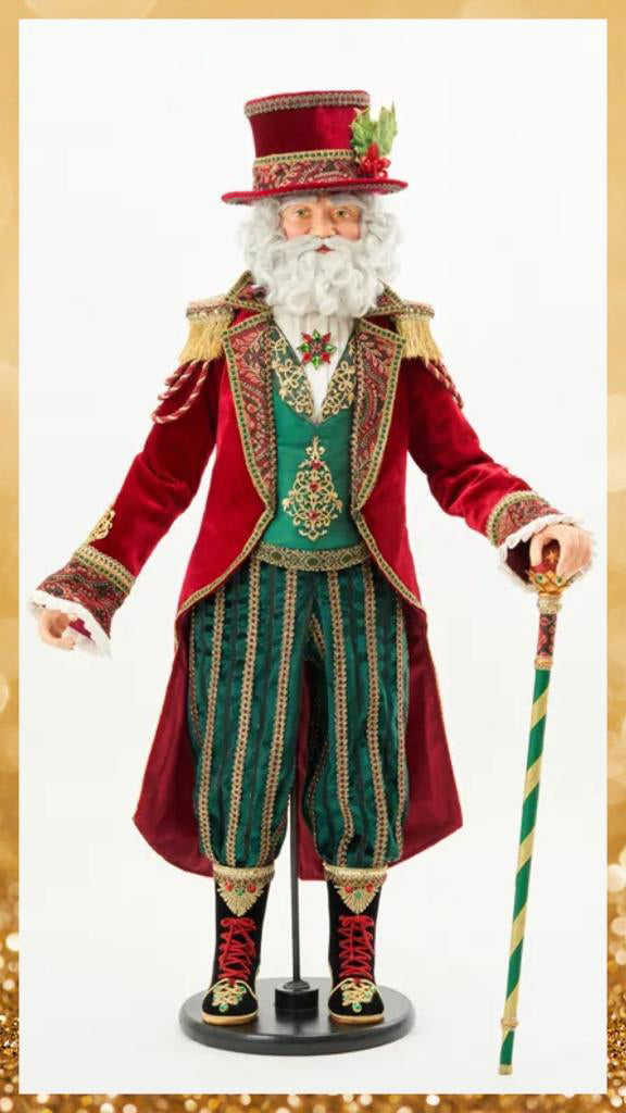 Katherine's Collection Christmas Decor Twelve Days Ringmaster Santa Doll