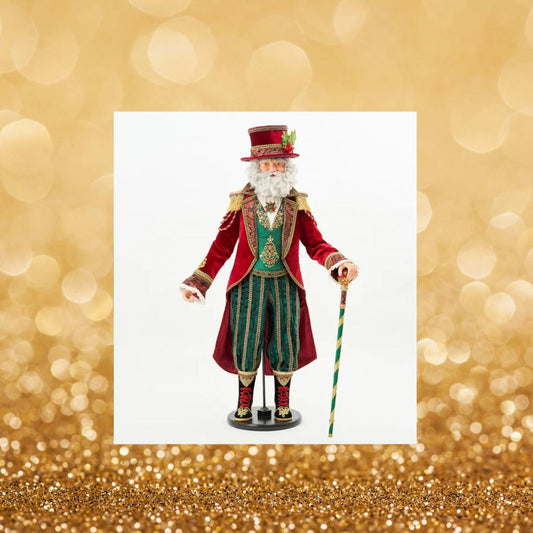 Katherine's Collection Christmas Decor Twelve Days Ringmaster Santa Doll