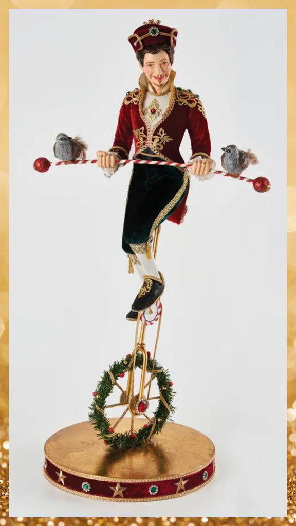 Katherine's Collection Christmas Decor Twelve Days of Christmas Unicyclist