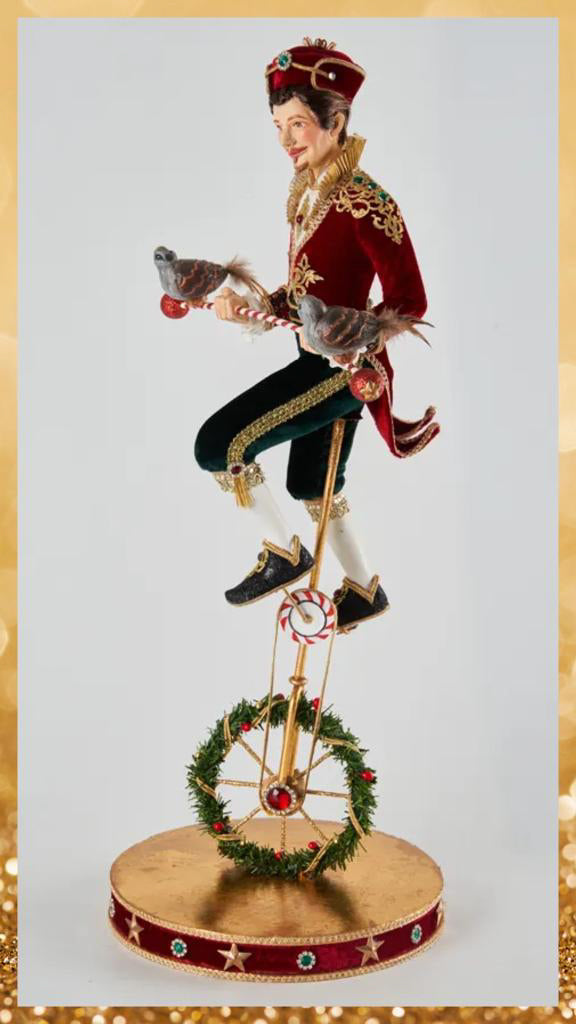 Katherine's Collection Christmas Decor Twelve Days of Christmas Unicyclist