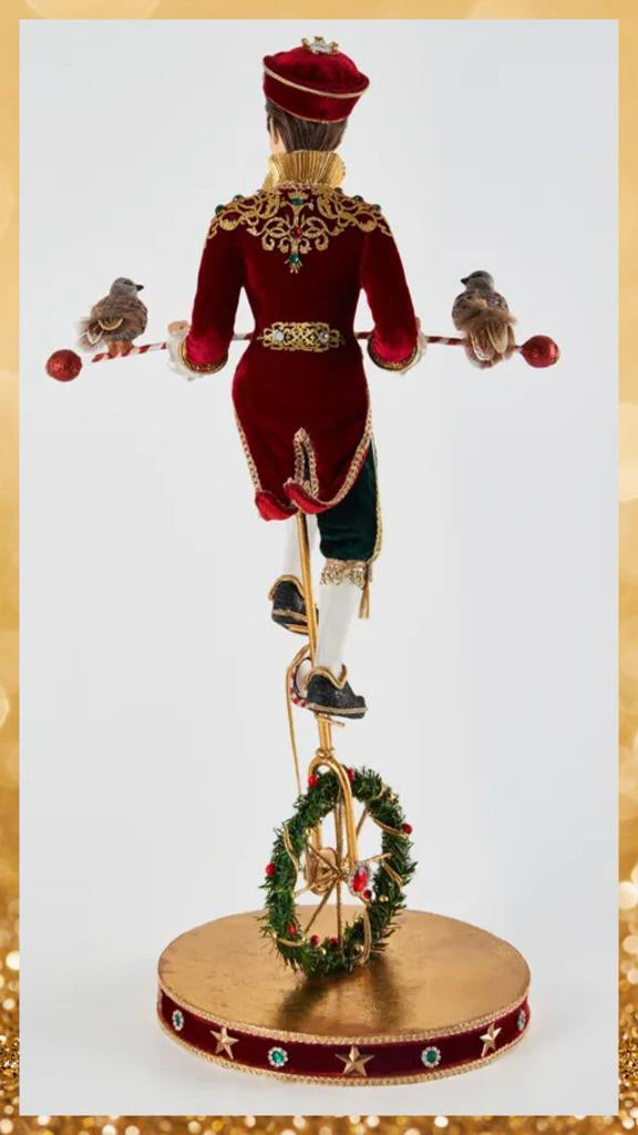 Katherine's Collection Christmas Decor Twelve Days of Christmas Unicyclist